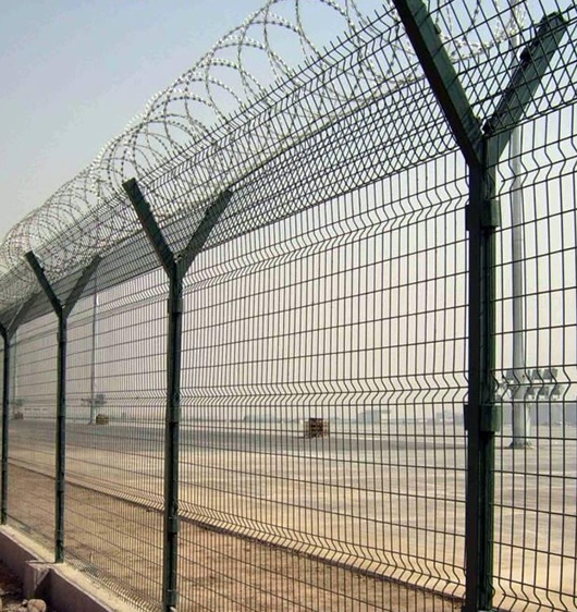High security razor wire plus welded mesh panel fencing